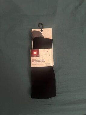 Outbound Unisex Black Compression Athletic Socks